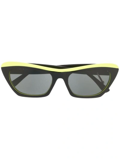 Acne Studios Azalt Two-tone Sunglasses In Black/yellow