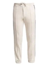Fendi Men's Zecca Logo Tape Pants In White