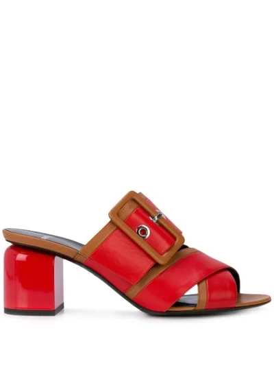 Pierre Hardy Gae 70 Mm Heeled Mules In Red