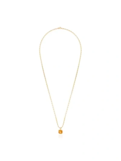 Anais Rheiner 18k Gold And Orange Citrine Pendant Necklace