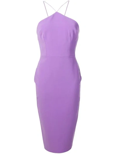 Alex Perry Spaghetti Strap Dress In Purple