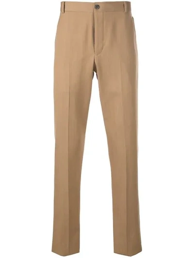 Thom Browne Tailored Signature Trim Trousers In Neutrals
