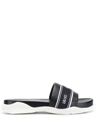 Liu •jo Logo Pool Slides In Black