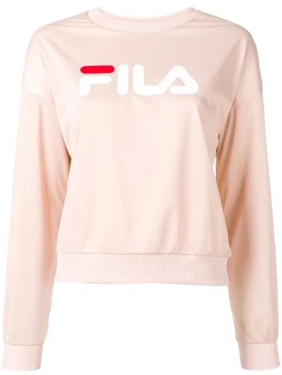 Fila Snap Logo Sweatshirt In Pink