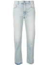 Totême Cropped Slim Jeans In Light Blue Wash