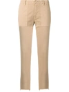 Nili Lotan Jenna Twill Slim-fit Trousers In Neutrals