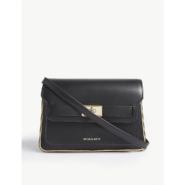Michael Michael Kors Tatiana Mini Leather Shoulder Bag In Black ModeSens