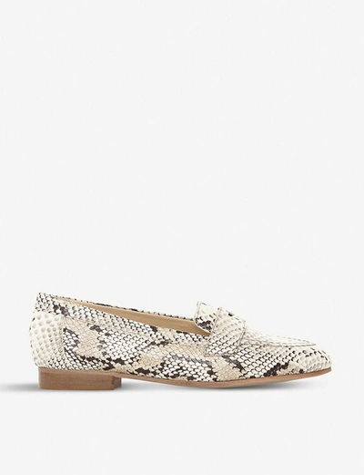 Dune Gantt Db Reptile Print Leather Loafers In Reptile-print Leather