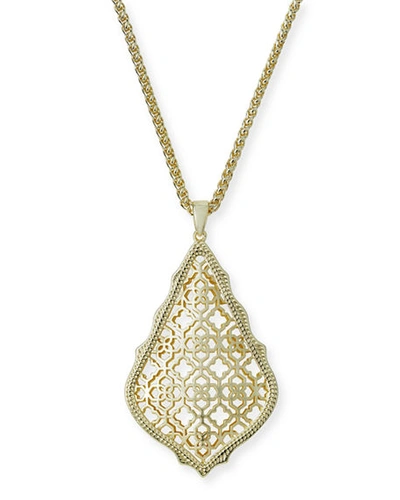 Kendra Scott Aiden Mixed Metal Pendant Necklace In Silver/gold