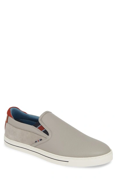 Ted Baker Alador Slip-on In Light Grey Leather