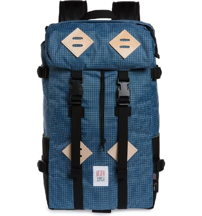 Topo Designs 'klettersack' Backpack - Blue In Blue/ White Ripstop