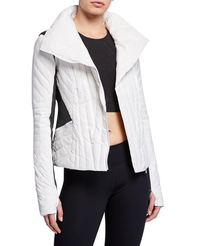 Blanc Noir Motion Paneled Puffer Jacket Heather, Black/charcoal He