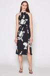 Joie Jerelle Silk Floral Dress In Caviar