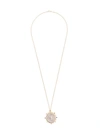 Dubini 18kt Yellow Gold Artemis Medallion Necklace In Silver