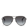 Jimmy Choo Triny Dark Grey Aviator Sunglasses With Black Metal Frame In E9o Dark Grey Shaded