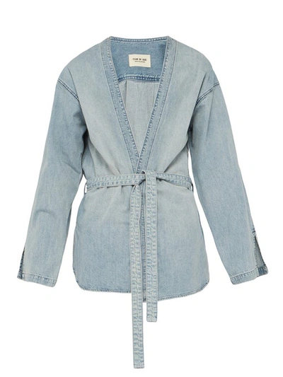 Fear Of God Denim Kimono Jacket In Blue