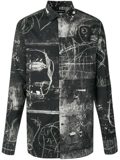 Alexander Mcqueen John Deakin Printed Shirt In Black