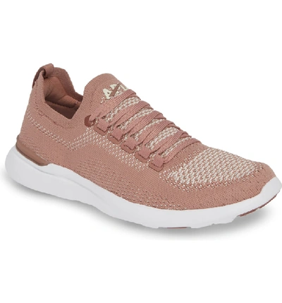Apl Athletic Propulsion Labs Techloom Breeze Knit Running Shoe In Beachwood/ Pristine/ White