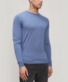 John Smedley Lundy Crew-neck Merino Wool Sweater In Blue