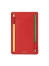 Smythson Panama Zip Currency Case In Red