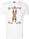 Fendi Intertwining Snake Print T-shirt In White
