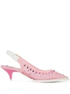 N°21 Embellished Slingback Pumps In Pink