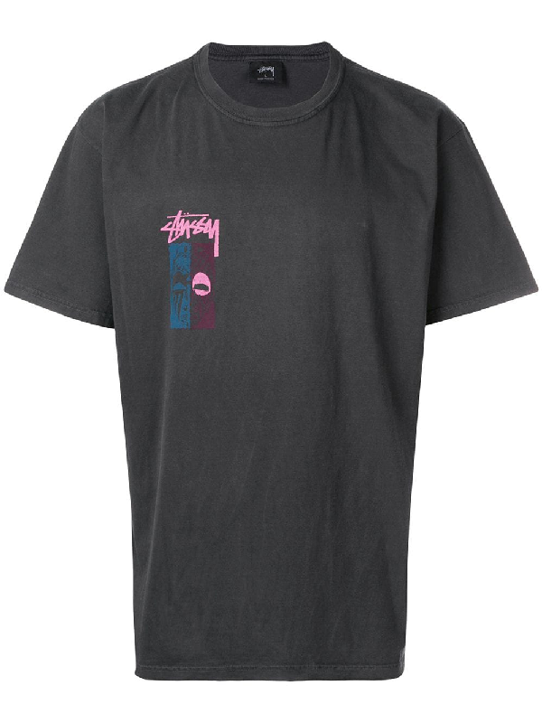 Stussy Rear Print T-shirt - Grey | ModeSens