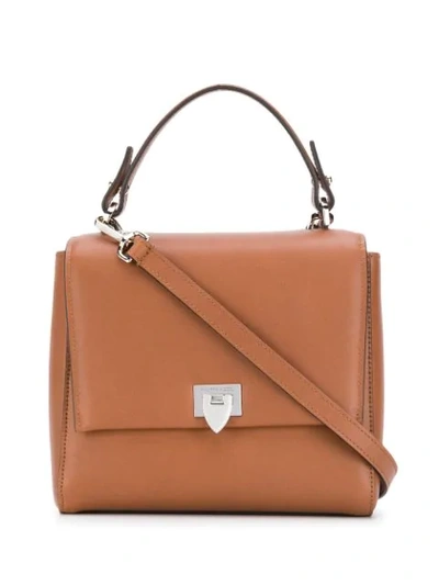Philippe Model Flap Square Tote - Brown