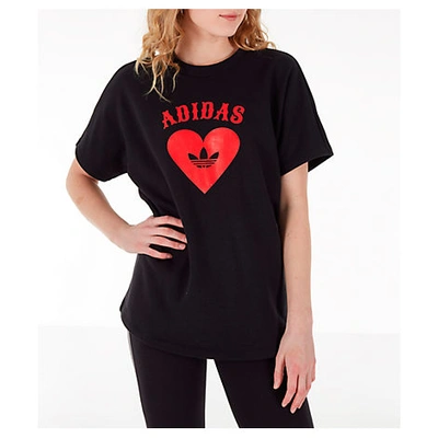 Adidas Originals Adidas Women's Originals V-day T-shirt In Black