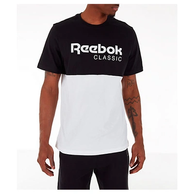 Reebok Men's Classics Script T-shirt In Black Size X-large
