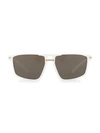 Versace Greca Aegis 60mm Square Sunglasses In White