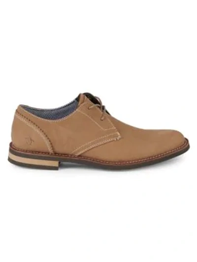 Original Penguin Wade Leather Derby Shoes In Cuba Brown