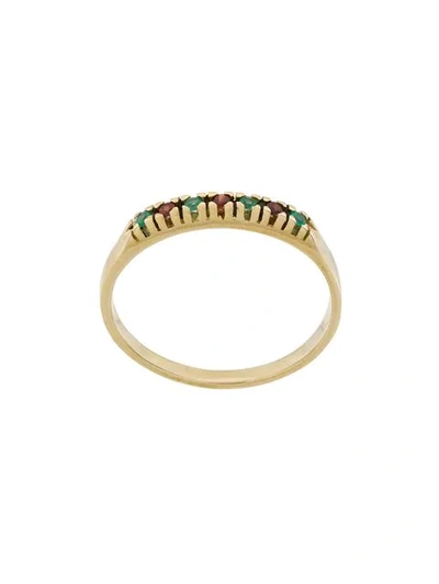 Angostura Stone Embellished Ring In Gold