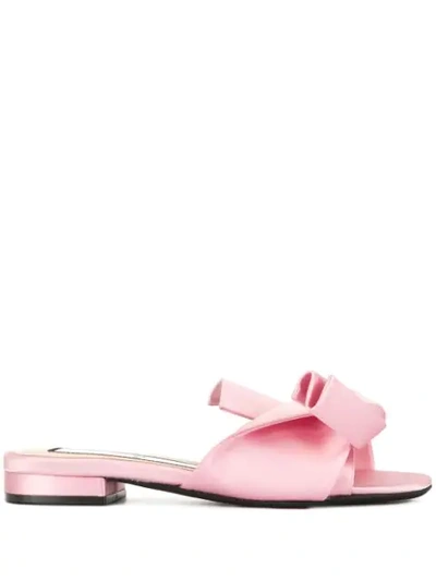 N°21 Twisted Front Detail Mules In Pink