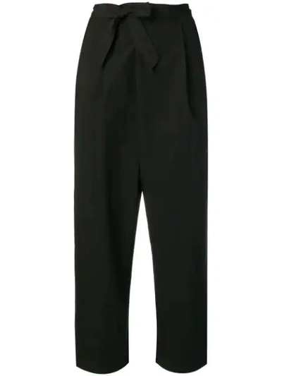 Transit Belted Tapered Trousers - Black