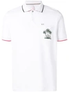Sun 68 Chest Pocket Polo Shirt In White