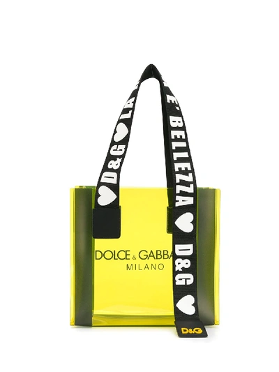 Dolce & Gabbana Logo Shopper Tote - Yellow