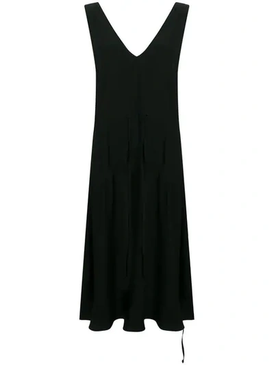 Almaz Drawstring Waist Dress In Black