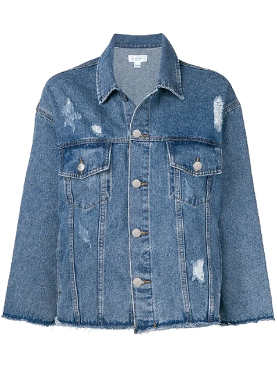 Jovonna Jacke Mit Kastigem Schnitt - Blau In Blue