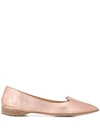 Antonio Barbato Pointed Ballerina Shoes In Copper
