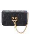 Givenchy Pocket Mini Pouch Convertible Clutch/belt Bag - Golden Hardware In Black