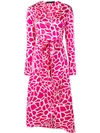 Federica Tosi Vegas Printed Wrap Dress In Pink