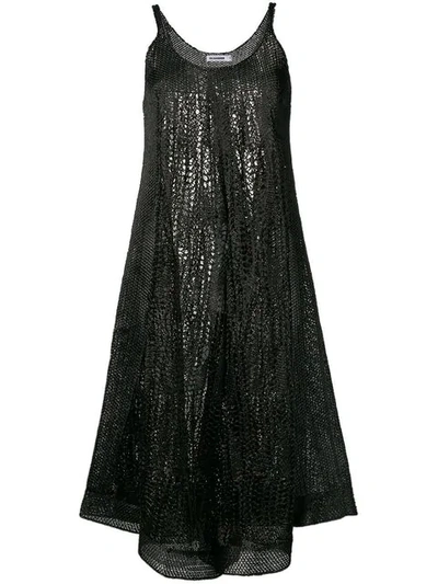 Jil Sander Chunky Knit Dress In Black