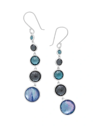 Ippolita Lollitini 5-stone Drop Earrings In Sterling Silver In Eclipse