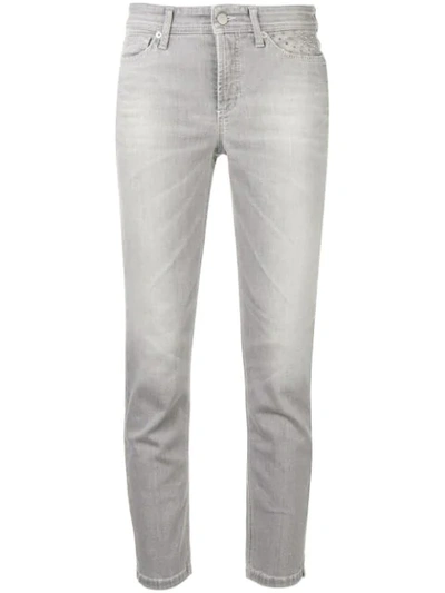 Cambio Cropped Jeans In Grey