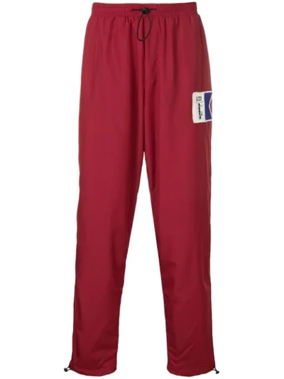 Diadora Side Stripe Track Trousers In Red