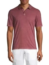 John Varvatos Washed Cotton Polo In Bordeaux