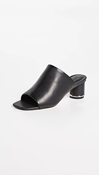 Rebecca Minkoff Aceline Leather Mules In Black