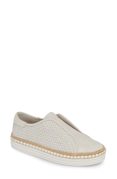J/slides Kayla Slip-on Sneaker In White Nubuck Leather