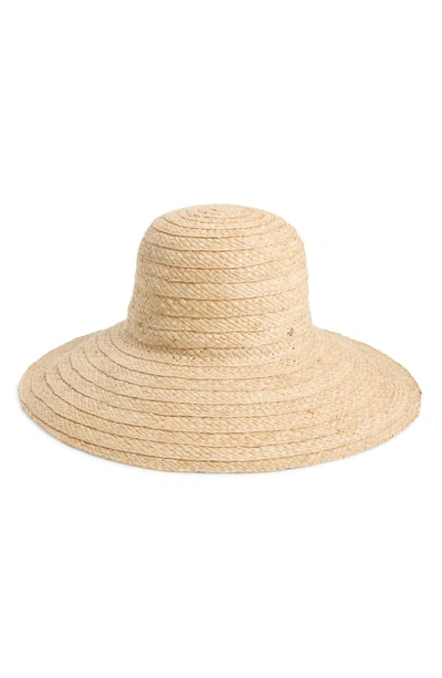 Kate Spade Stripe Underbrim Raffia Sun Hat - Black